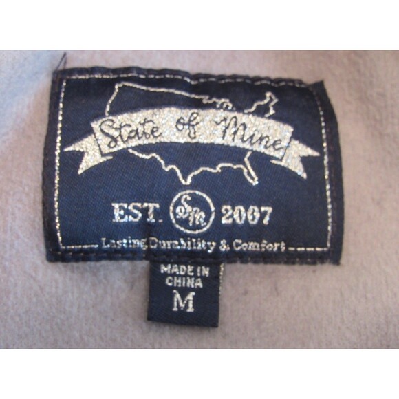 State of Mine Pullover Hoodie West Virginia Heather Gray Rolled Hem Size M - Picture 3 of 5